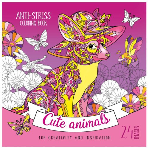 Kolorowanka antystresowa 200x200 12 Cute animals