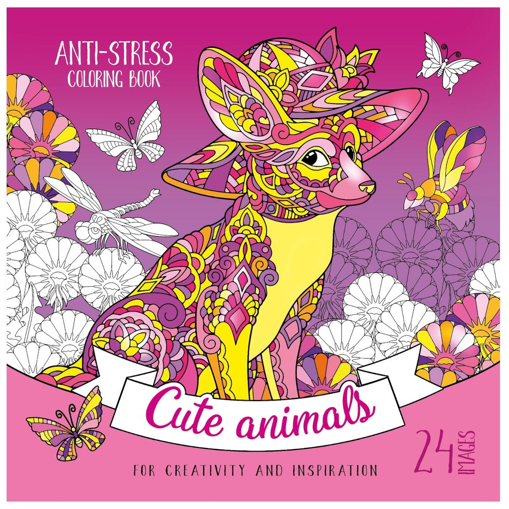 Kolorowanka antystresowa 200x200 12 Cute animals
