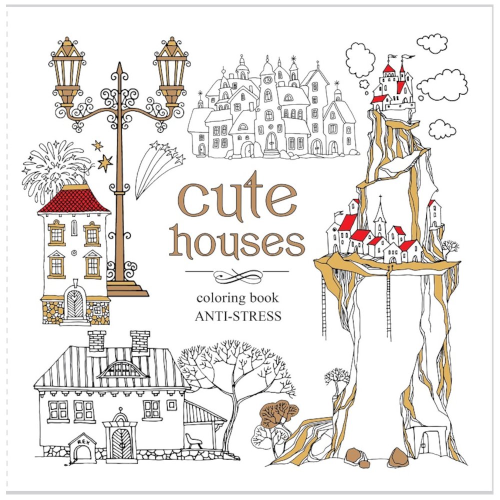 Kolorowanka antystresowa 200x200 12 Cute houses