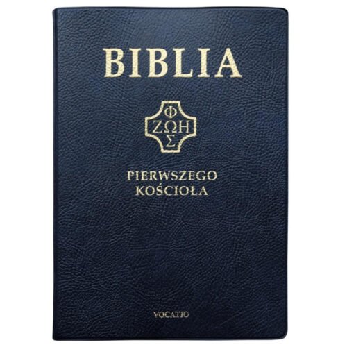 Biblia pierwszego Kościoła pvc granatowa