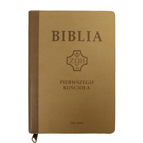 Biblia pierwszego Kościoła beżowa z paginatorami