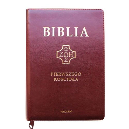 Biblia pierwszego Kościoła burgundowa paginatory