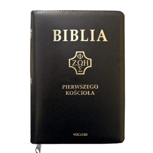 Biblia pierwszego Kościoła czarna z paginatorami