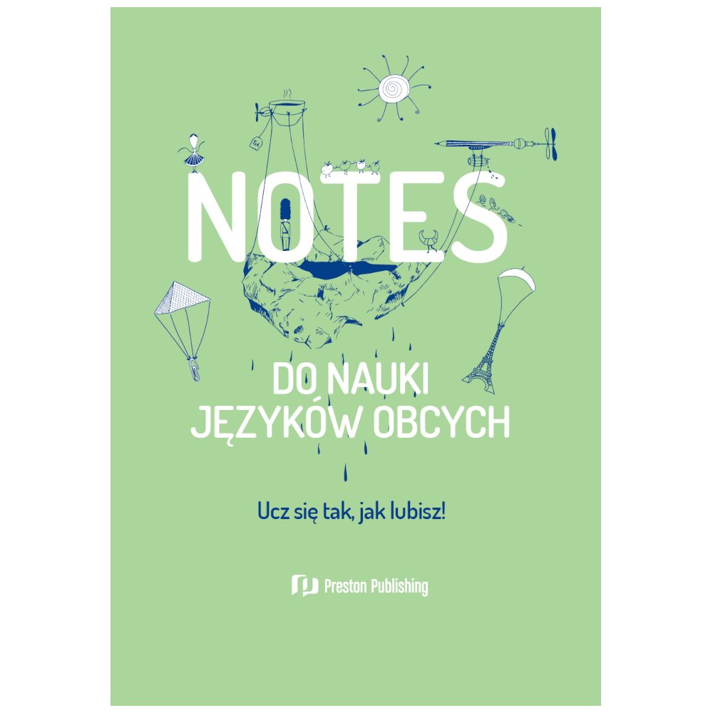 Notes do nauki języków obcych pistacjowy