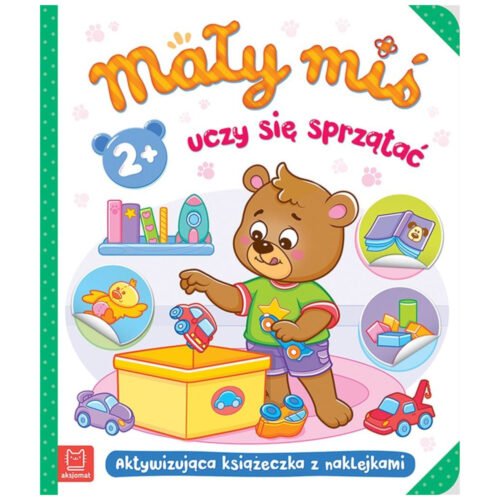 Mały miś uczy się sprzątać