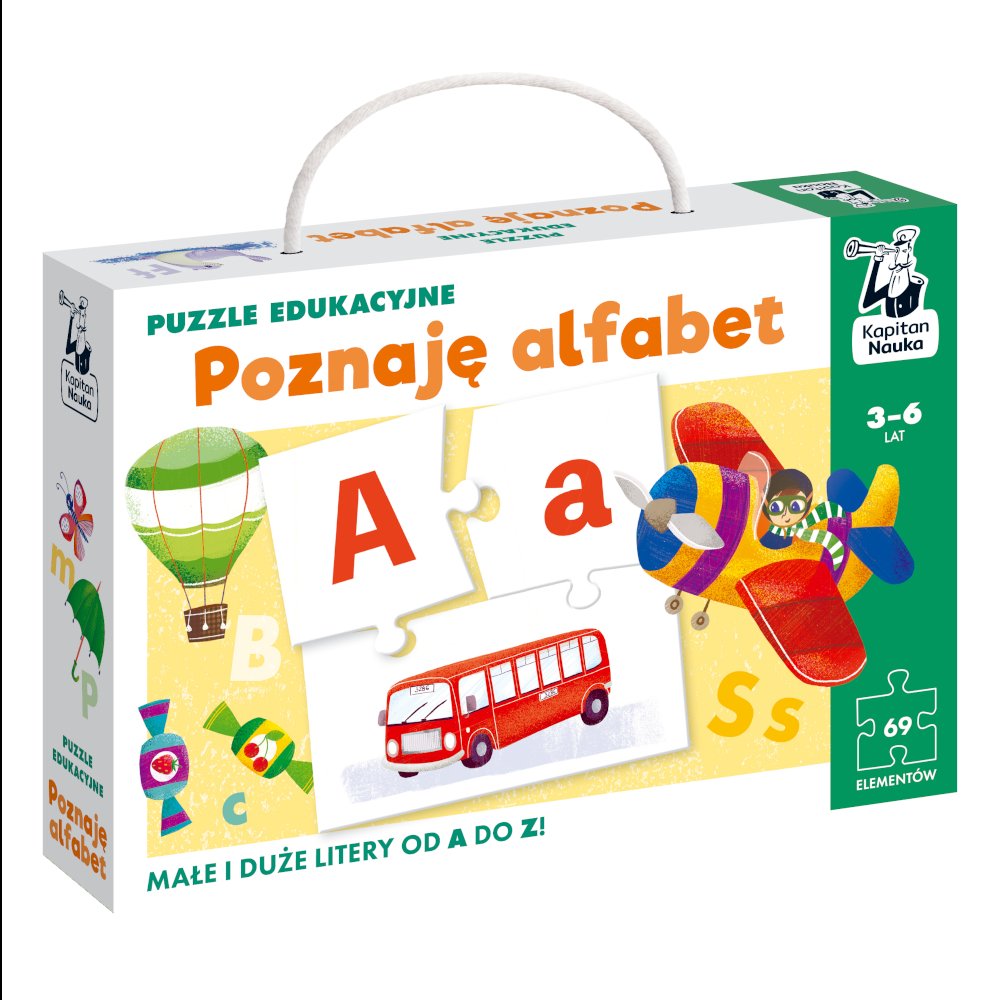 Kapitan nauka Puzzle edukacyjne Alfabet 3-6 lat