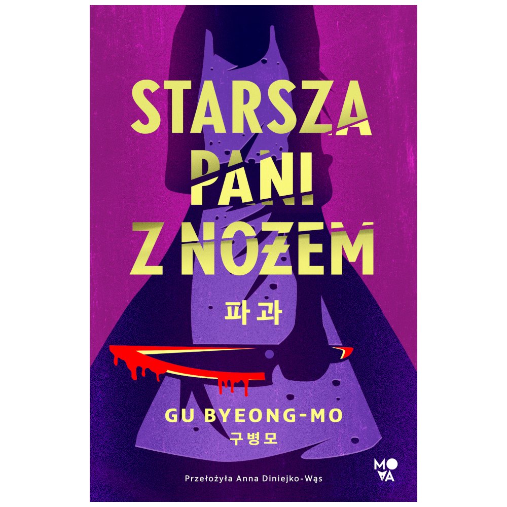Starsza pani z nożem