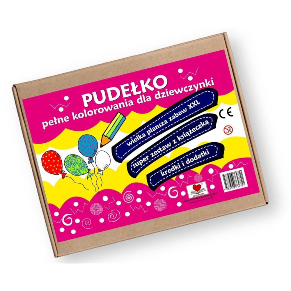 Pudełko pełne kolorowania dla dziewczynki