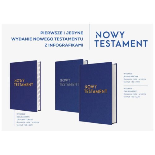 Nowy Testament z infografikami toczenia złote