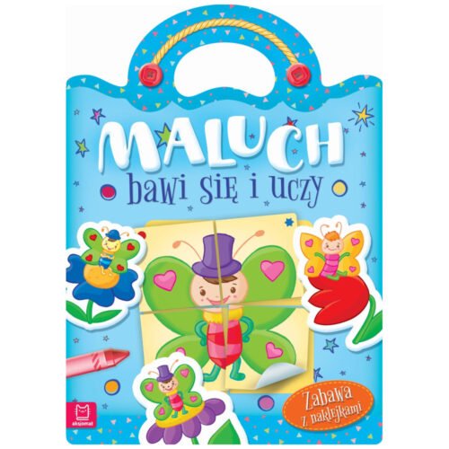 Maluch bawi się i uczy. Zabawa z naklejkami