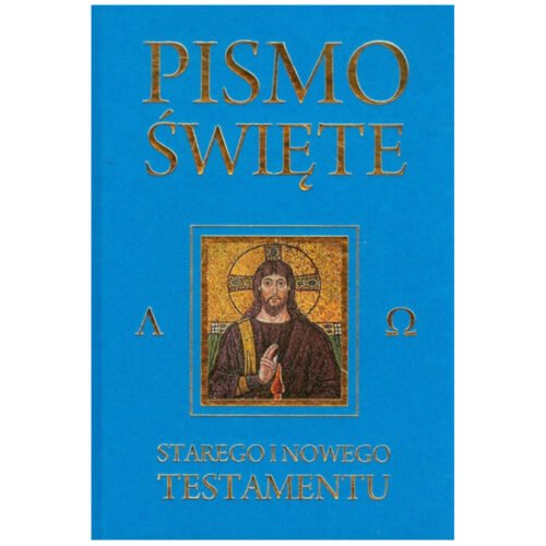 Pismo Święte Starego i Nowego Testamentu niebieski