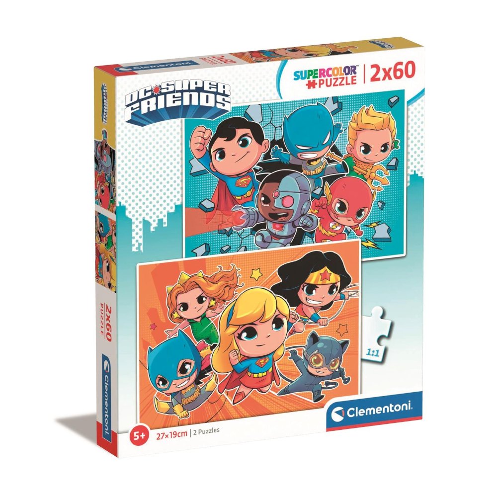 Puzzle 2x60 Super Kolor WB DC Comics