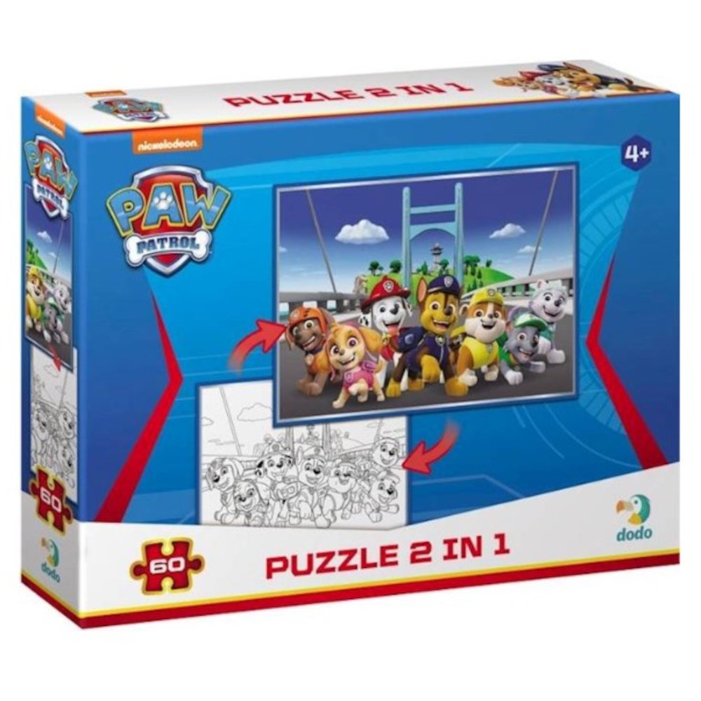 Puzzle 60 Paw Patrol 2 in 1