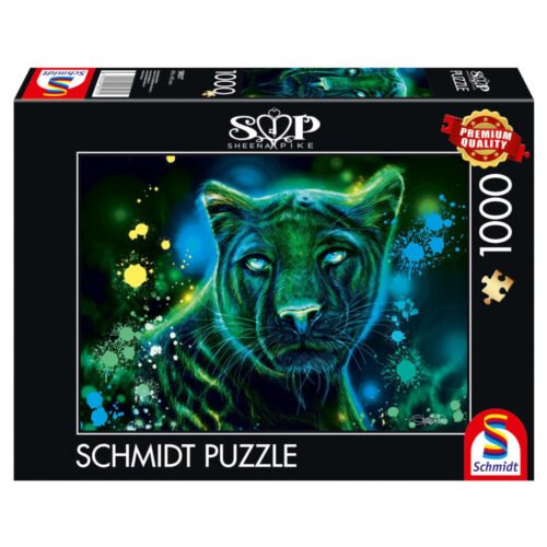 Puzzle 1000 Sheena Pike Zielono-niebieska pantera