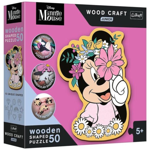 Puzzle drewniane 50 W świecie Minnie TREFL