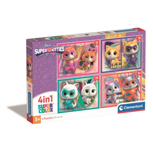 Puzzle 4w1 Super Kolor SuperKitties