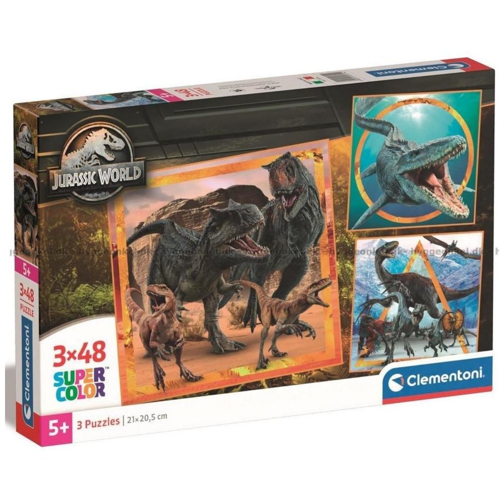 Puzzle 3x48 Super Kolor Jurassic World