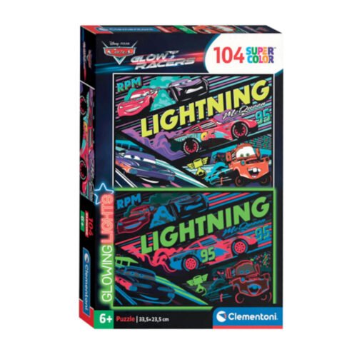 Puzzle 104 Glowing Cars Glow Racers