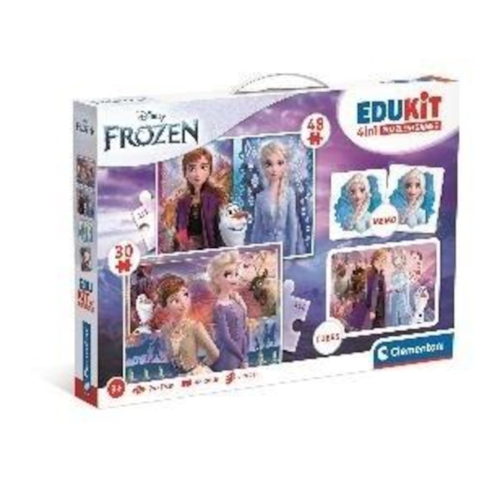 Puzzle 48 + 36 + Memo + 6 klocków Edukit Frozen