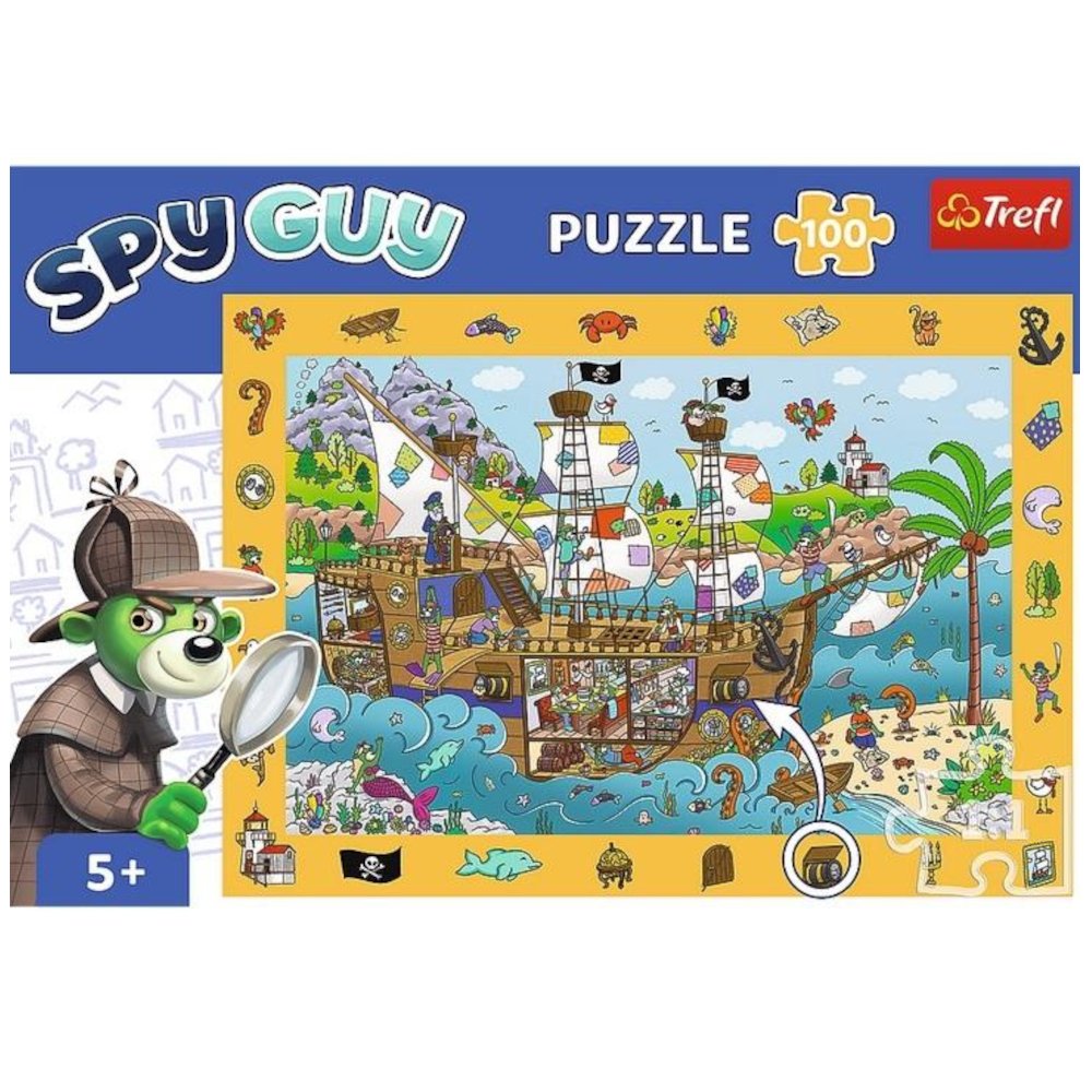 Puzzle100 Obserwacyjne - Spy Guy Statek TREFL