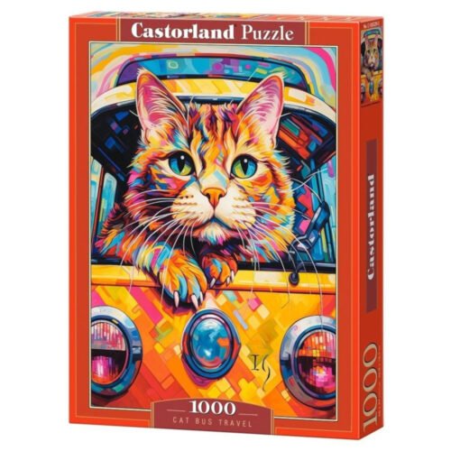 Puzzle 1000 Cat Bus Travel CASTOR