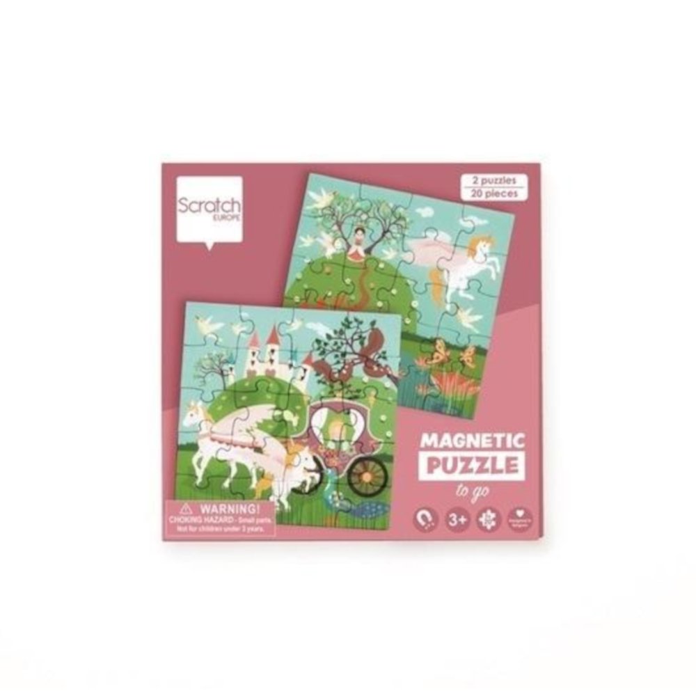 Puzzle magnetyczne 20x2 + książka Księżniczki