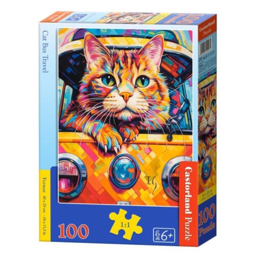 Puzzle 100 Cat Bus Travel CASTOR