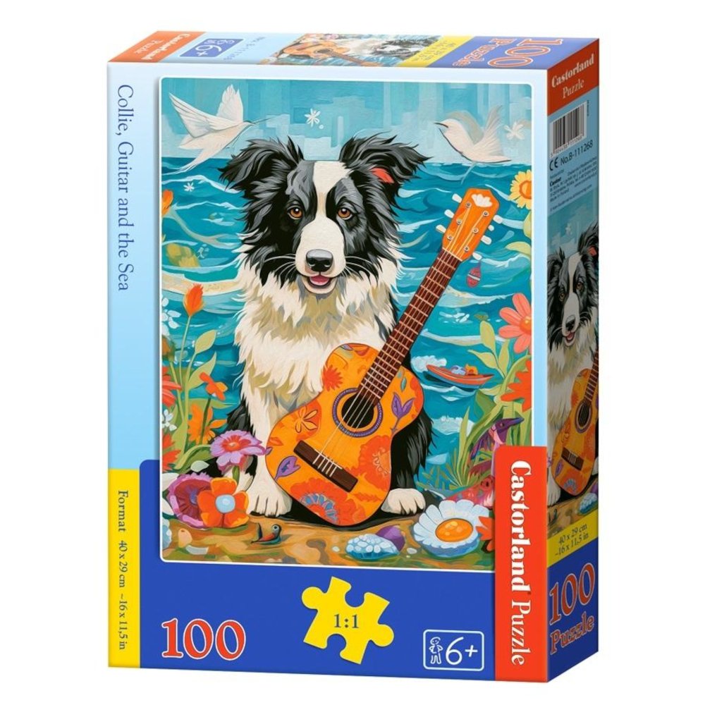 Puzzle 100 Collie, Guitar and the Sea CASTOR