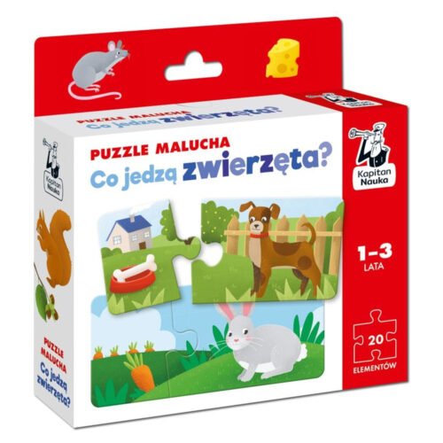 Kapitan Nauka. Co jedzą zwierzęta? Puzzle malucha