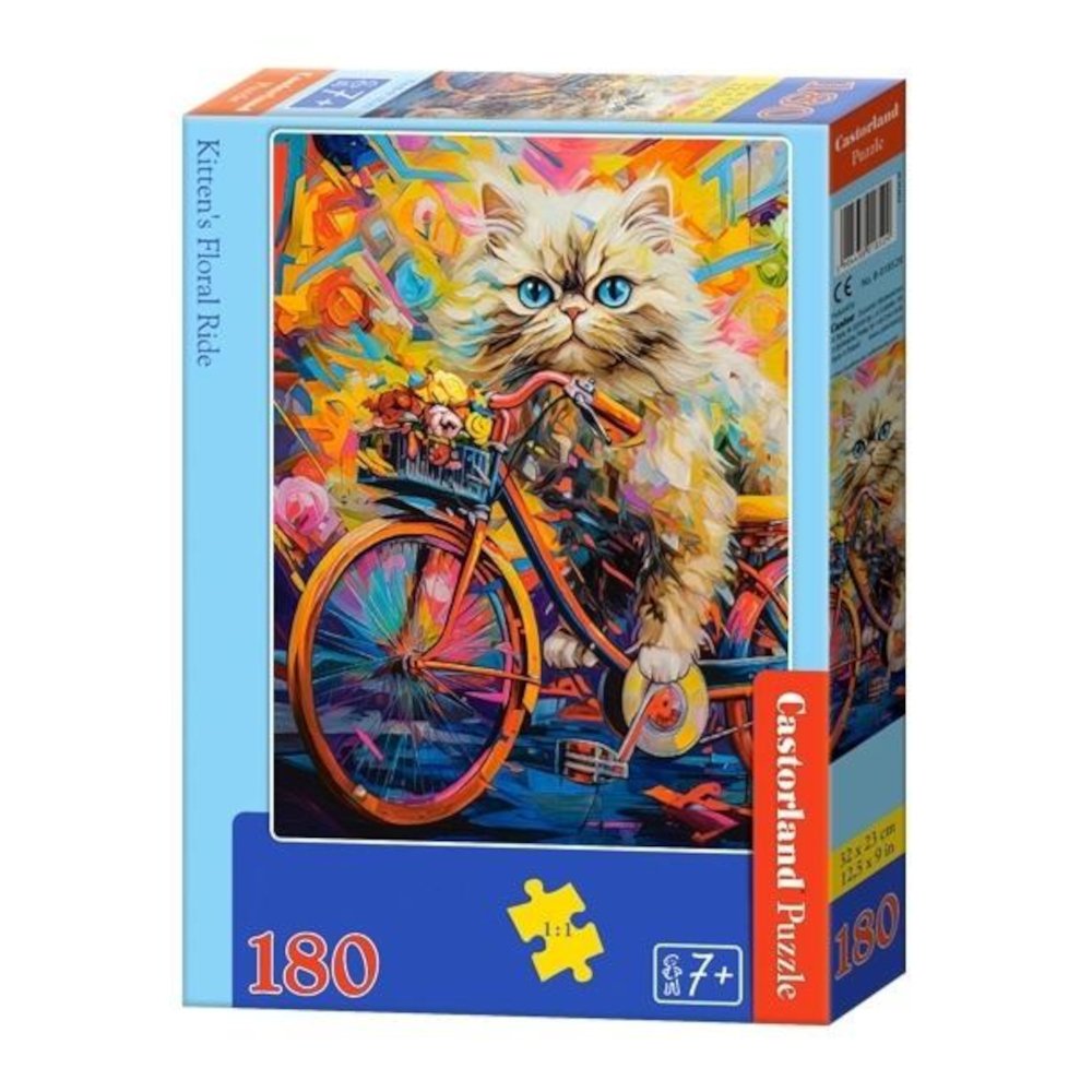Puzzle 180 Kitten's Floral Ride CASTOR