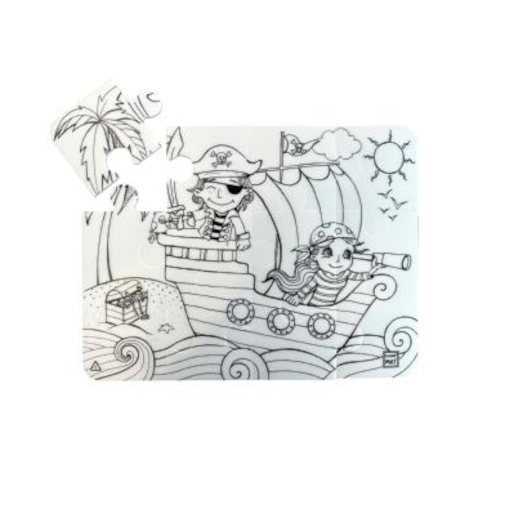 Puzzle Wyspa Piratów Funny Mat STRIGO