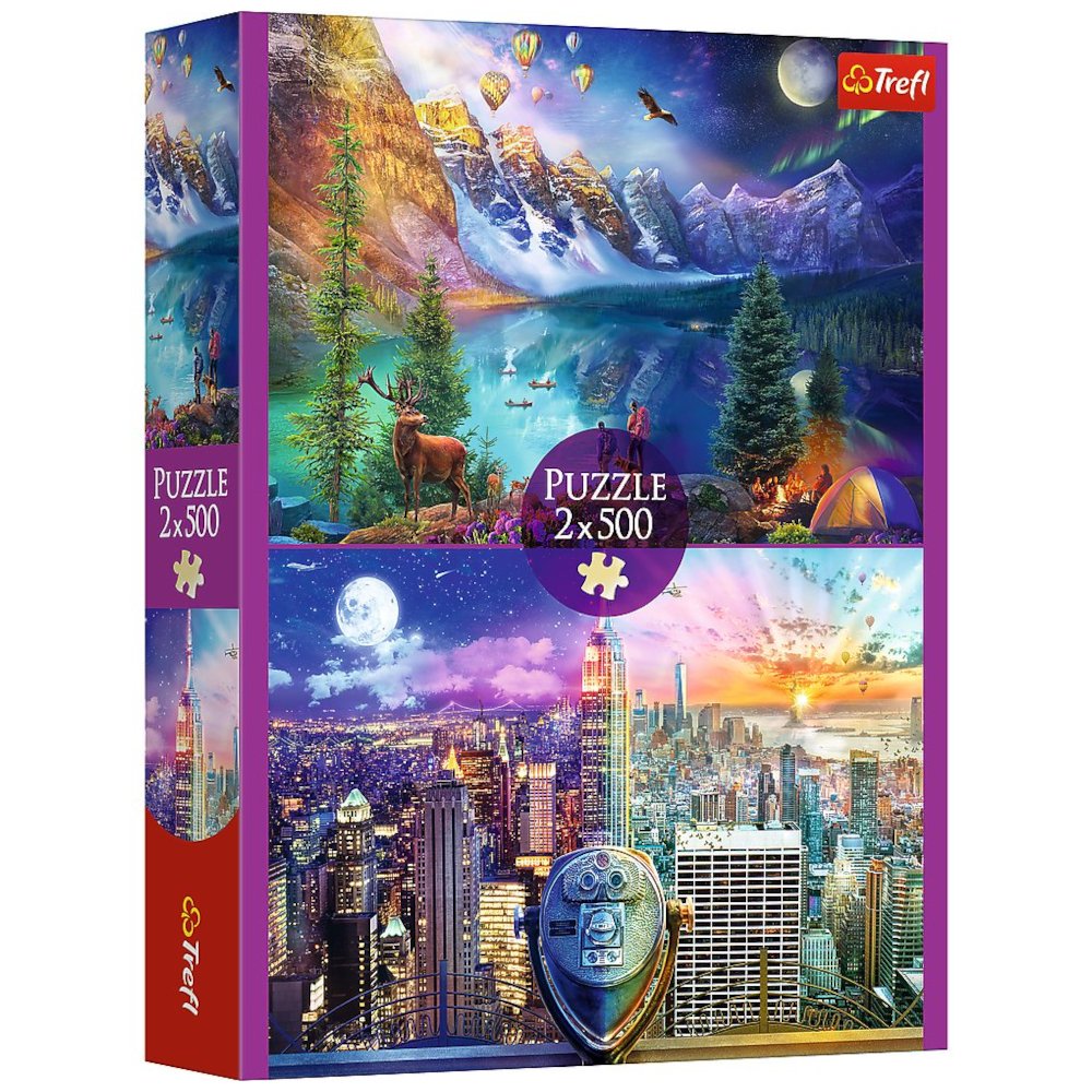 Puzzle 2x500 Wycieczka po Ameryce TREFL