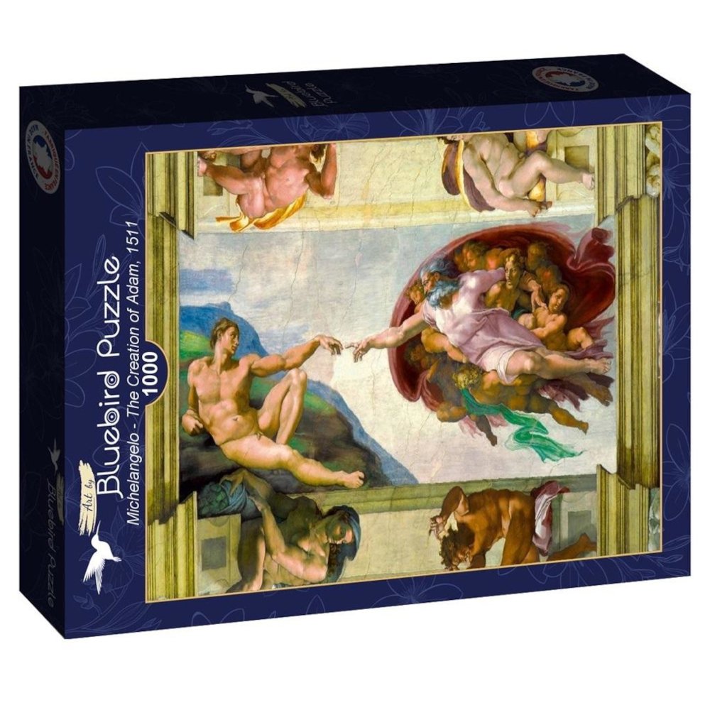 Puzzle 1000 Stworzenie Adama, Michał Anioł 1511