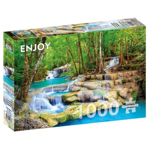 Puzzle 1000 Wodospady Erawan, Tajlandia