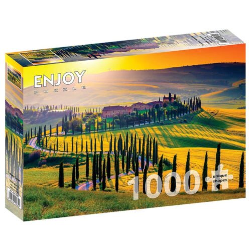 Puzzle 1000 Zachód słońca w Toskanii, Włochy