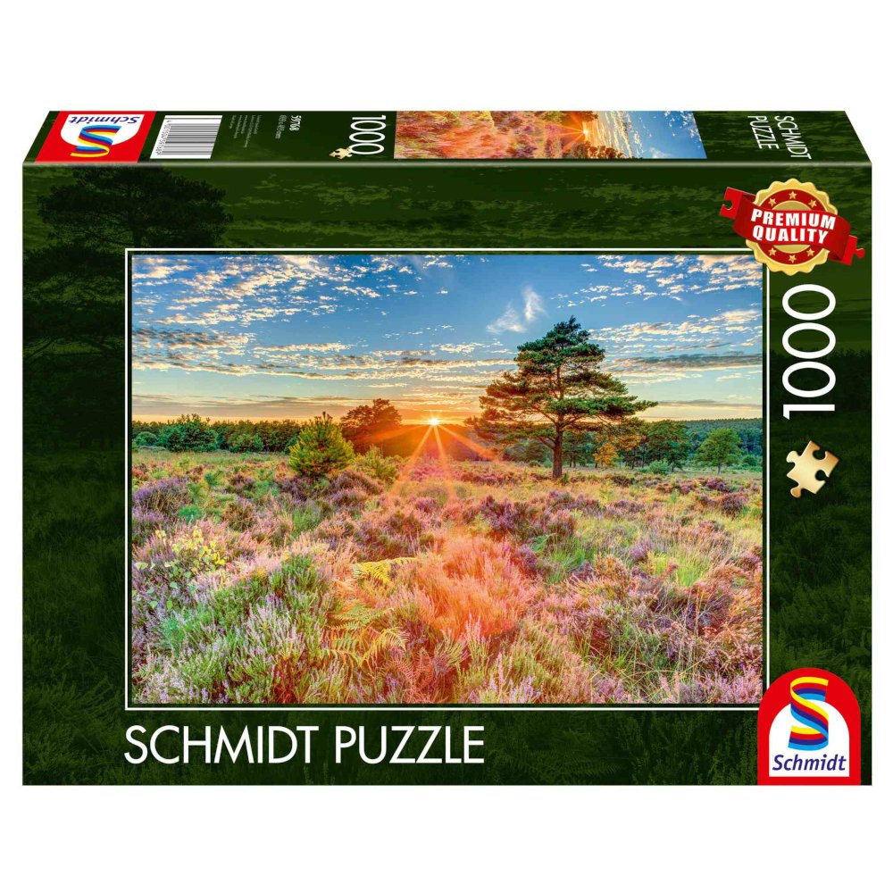 Puzzle PQ 1000 Zachód słońca na wrzosowisku G3