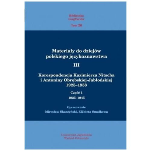 Materiały do dziejów pol. językoznawstwa 3 T.1-2