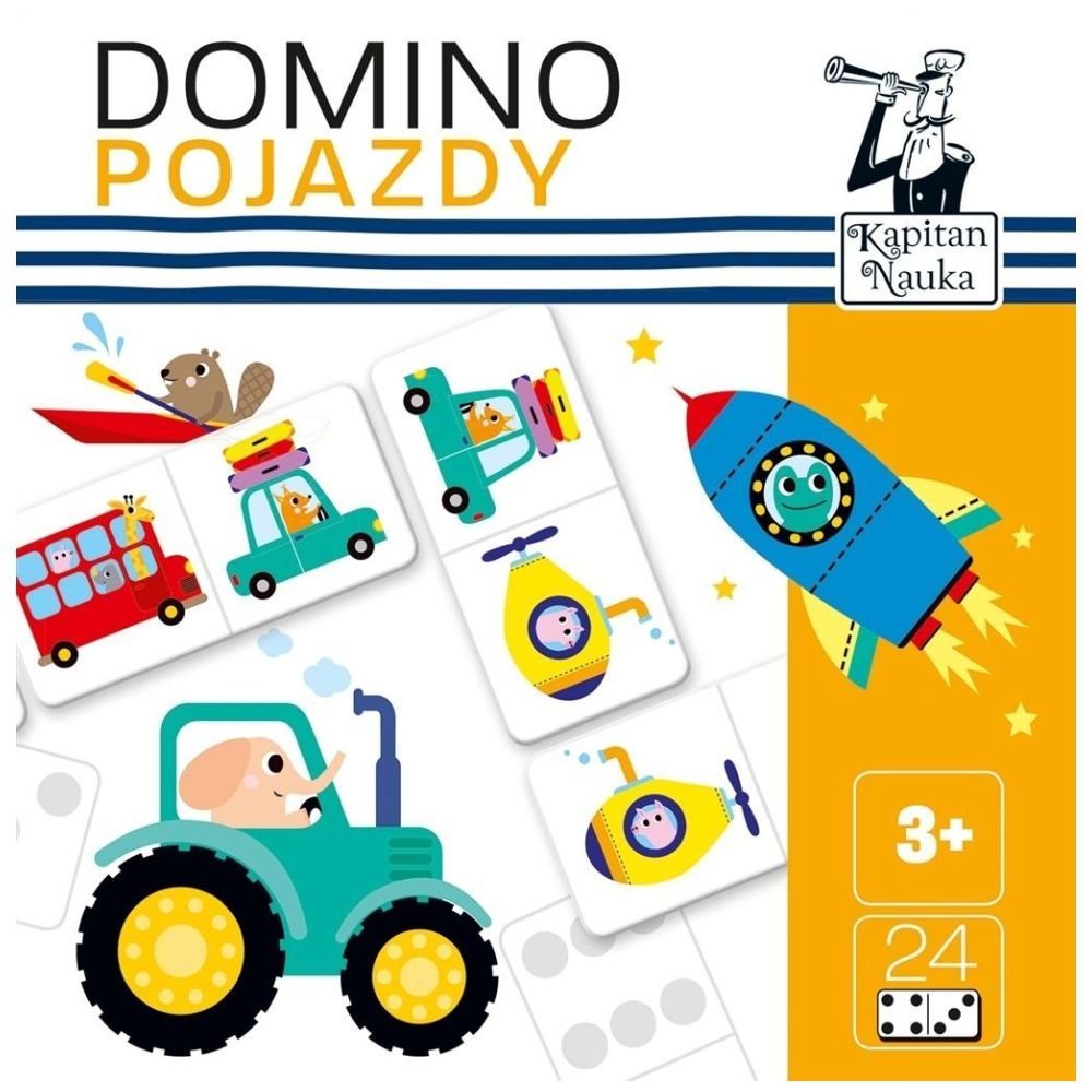 Kapitan Nauka. Domino obrazkowe. Pojazdy
