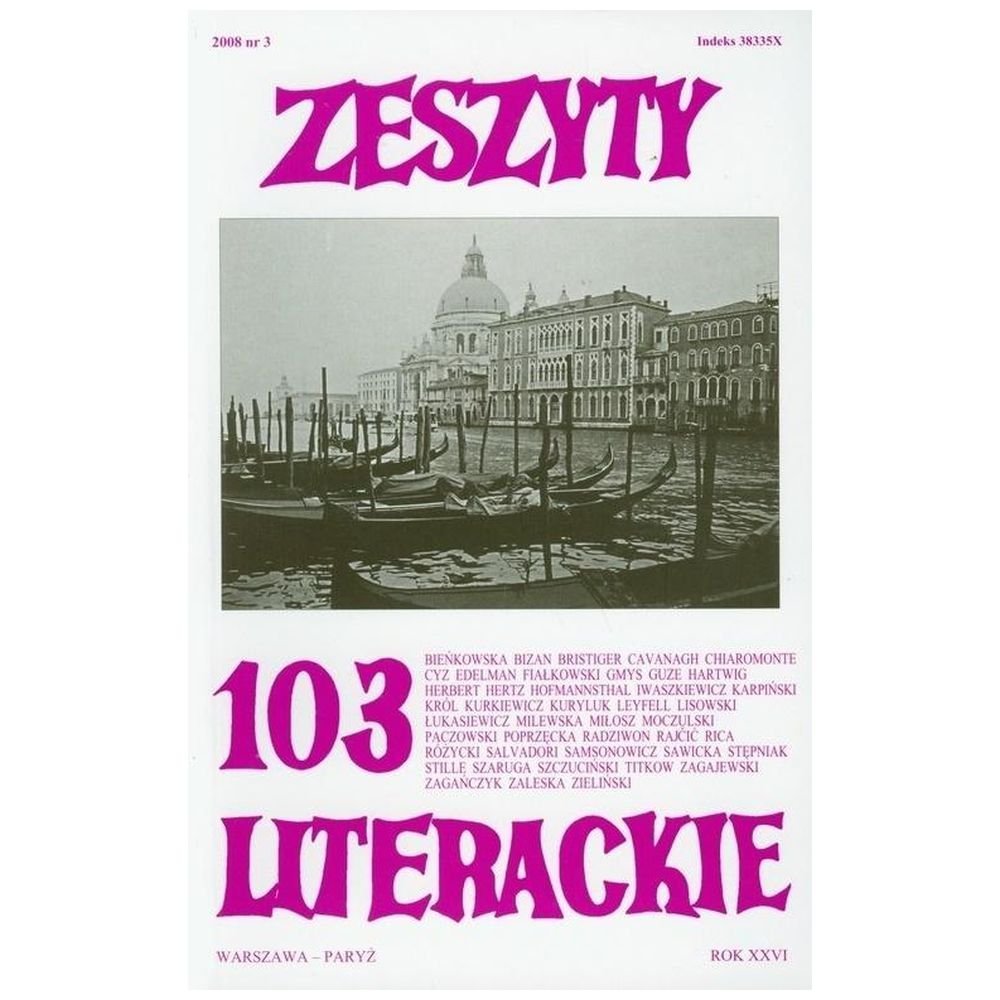 Zeszyty literackie 103 3/2008