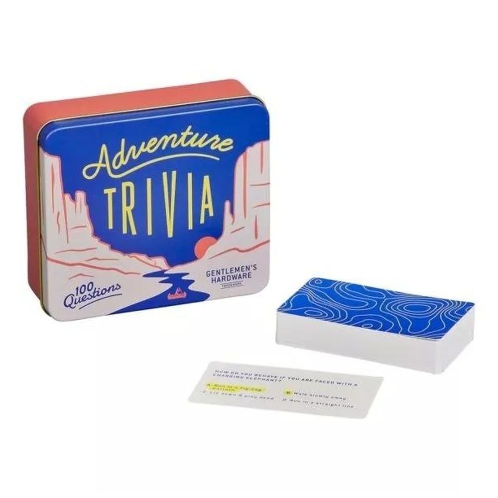 Gra kempingowa Adventure Trivia w puszce