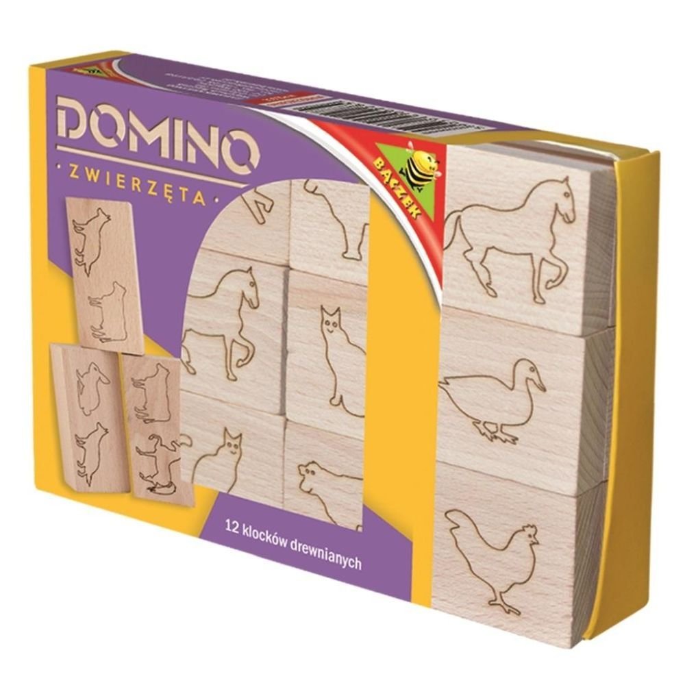 Domino drewniane - zwierzęta