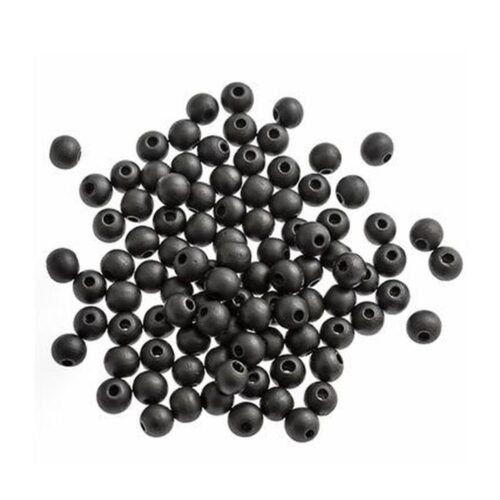 Koraliki drewniane 10mm 100szt matowa czerń