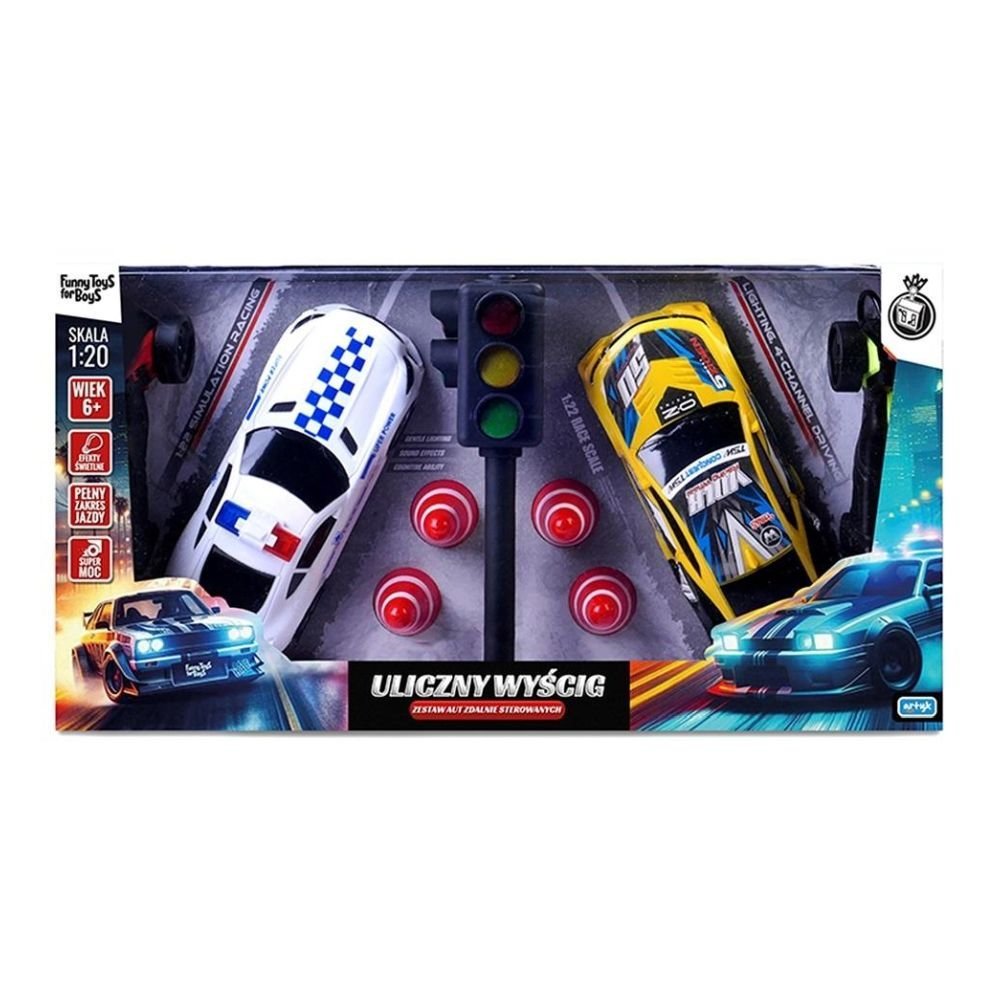 Zestaw 2 aut zdalnie sterowanych Pościg policyjny