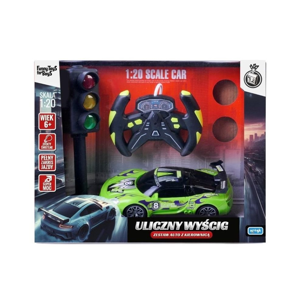 Auto zdanie sterowane z akcesoriami