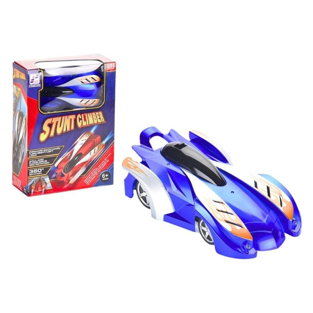 Autko sportowe RC jeżdżące po ścianach niebieskie