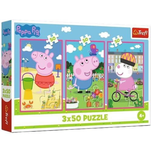 Puzzle 3x50 Siła przyjaźni Peppa Pig TREFL