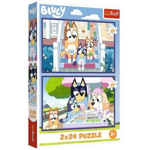 Puzzle 2x24 Zabawna Bluey TREFL