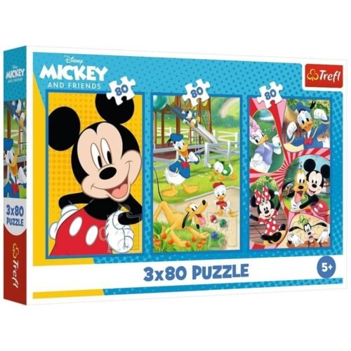Puzzle 3x80 Ekipa Myszki Miki TREFL
