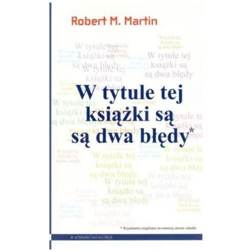 W tytule tej książki są są dwa błędy