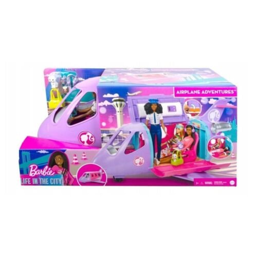 Barbie Lotnicza przygoda Samolot+Lalka HCD49
